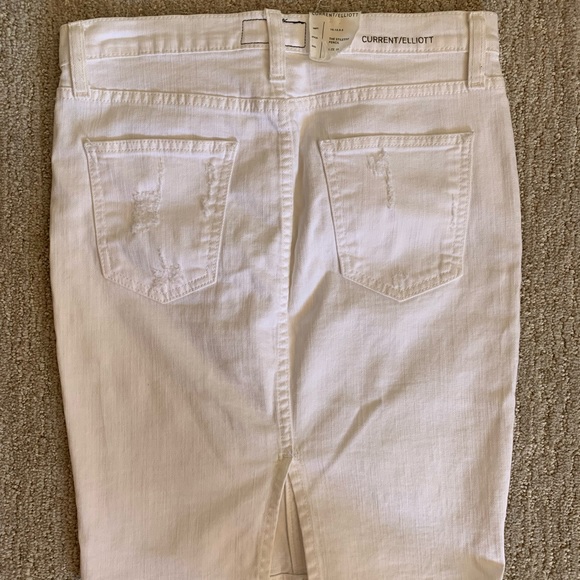 Current Elliott white distressed skirt - Picture 3 of 3